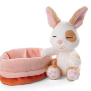 Knuffelkonijntje – karamelkleurig met stippen (12 cm)