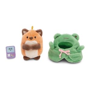 Set soft toy fox Geeks 8 cm