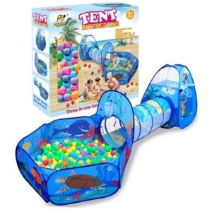 Ballentent met kruiptunnel met 100 ballen