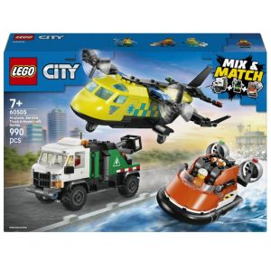 Lego City – Vliegtuig, servicewagen en hovercraft remix