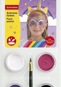 Schminkset EFA Eenhoorn wit,rood,paars,zwart