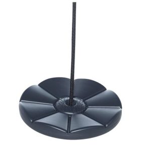 Dice Kunststof schotelschommel-zwart gevlochten touw