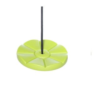 Dice Kunststof schotelschommel-zwart gevlochten touw-limoengroen