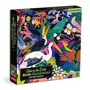 Mudpuppy Puzzel BIRDS glow in the dark 500 stuks
