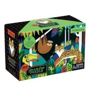 Mudpuupy Puzzel RAINFOREST glow in the dark 100 stuks