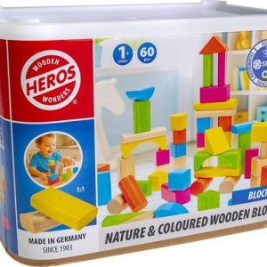 Heros Blocks Nature coloured woorden blocks 60pcs