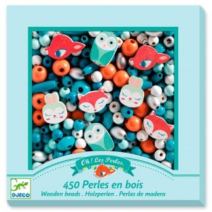 Djeco 450 Houten Parels en figuurtjes