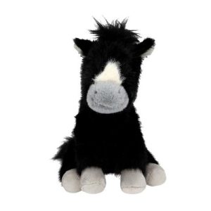 Miss Melody knuffel paard zwart 20 cm