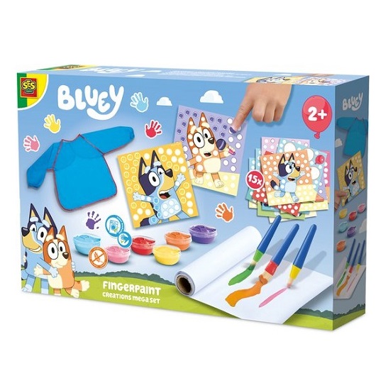 SES Bluey - Vingerprint verf creaties mega set