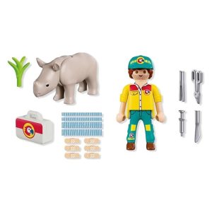 Playmobil – Duopack Ranger met neushoorn