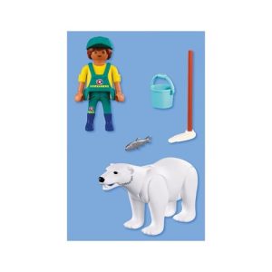 Playmobil – Dierentuin: Ijsbeer en dierenverzorge