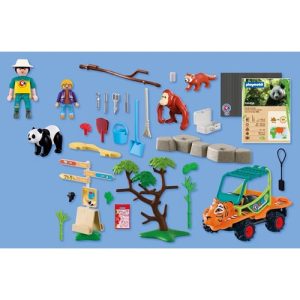 Playmobil – Dierentuin: Dierenverzorger met voertuig