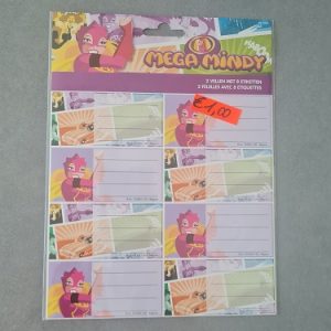 mega mindy etiketten