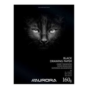 Aurora Tekenblok (240x315mm) 160gr/20vel – zwart