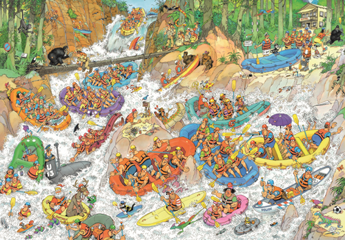 Jan van Haasteren - Wild Water Rafting (3000stuks) - Afbeelding 2
