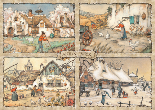 Jumbo Puzzel (1000stuks) - Anton Pieck - 4 Seasons - Afbeelding 2