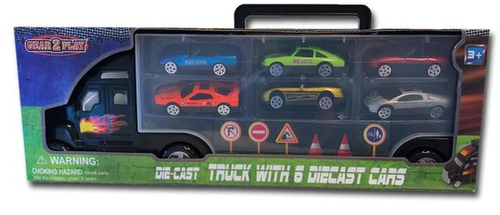 Truck opbergkoffer + 6 auto's - Afbeelding 4