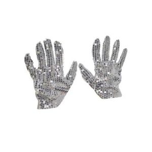Handschoenen met pailletten – Zilver