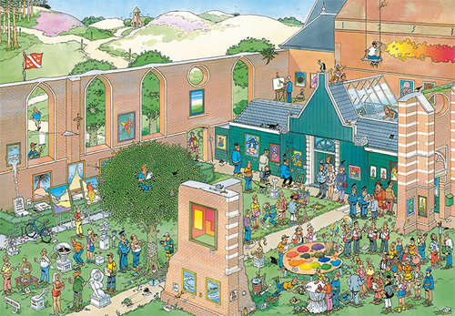 Jan van Haasteren De Kunstmarkt 2000 stukjes - Afbeelding 2