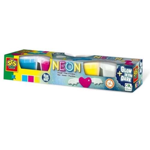 Klei - Neon en Glow-in-the-Dark 4x90gr