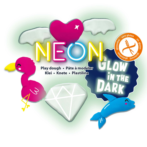Klei - Neon en Glow-in-the-Dark 4x90gr - Afbeelding 2