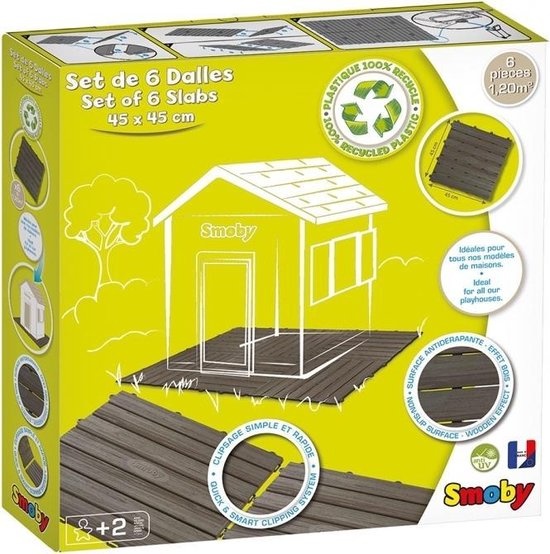 Set van 6 dallen 45 x 45 cm