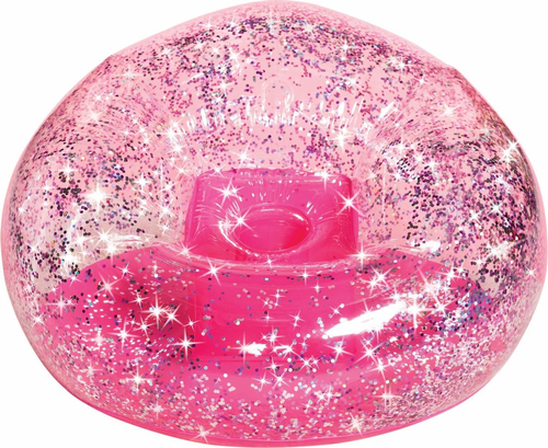 Make it Real - Opblaasbare glitter confetti stoel (roze) - Afbeelding 2