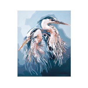 Schilderen op nummer – Grote blauwe reigers