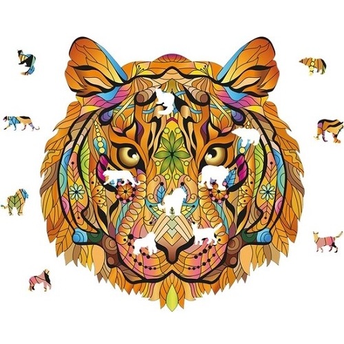 2D Rainbow Wooden Puzzel (138stuks) - Tijger