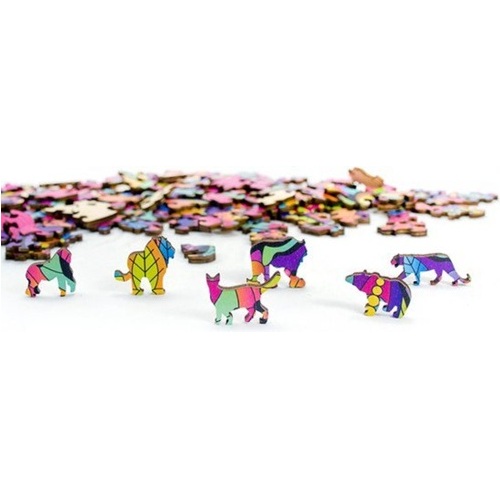 2D Rainbow Wooden Puzzel (138stuks) - Tijger - Afbeelding 3