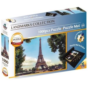 Superpack puzzel (1000stuks) + lijm en mat – Eiffeltoren