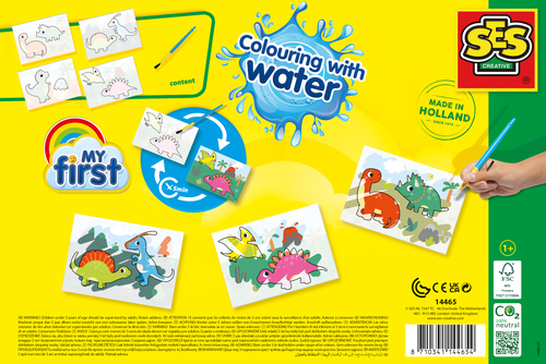 SES Creative - My First - Kleuren met water - Dino’s - Afbeelding 3