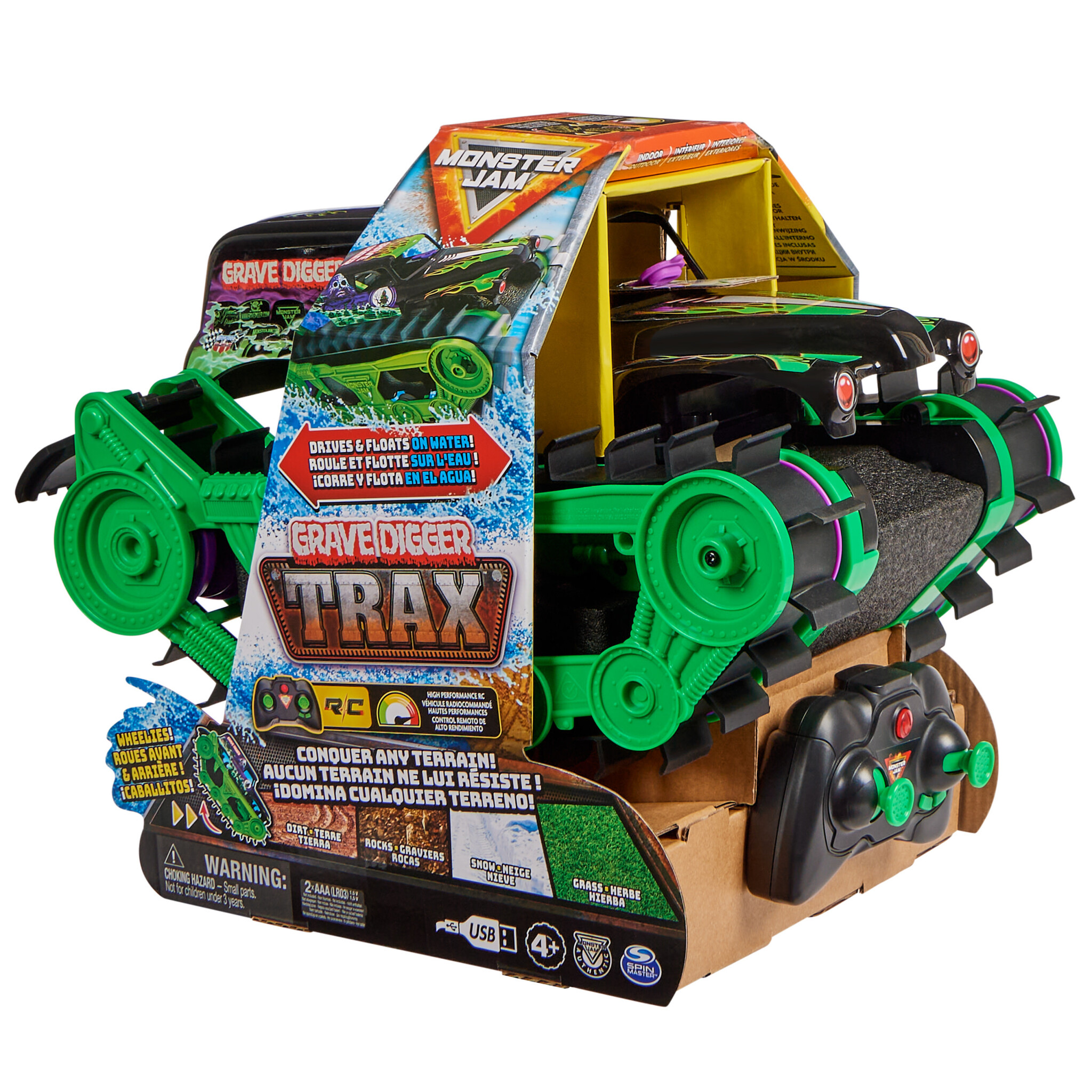 Monster Jam - R/C Grave Digger Trax (1:15) - Afbeelding 6