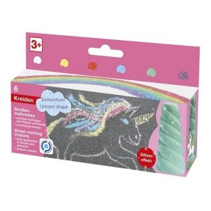 Stoepkrijt EFA Glitter Unicorn – 6stuks