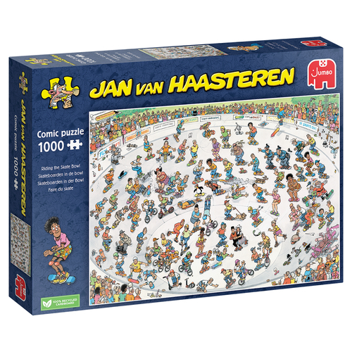 Jan van Haasteren - Skateboarden In De Bowl (1000 Stukjes)