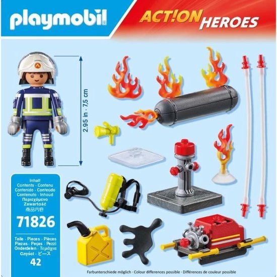 PM Brandweerman met waterpomp - 71826 - Afbeelding 3