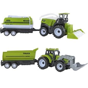 2-Play – Tractor met 2 aanhangers