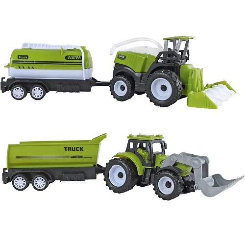 2-Play - Tractor met 2 aanhangers