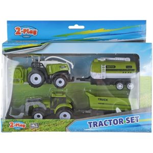2-Play – Tractor met 2 aanhangers