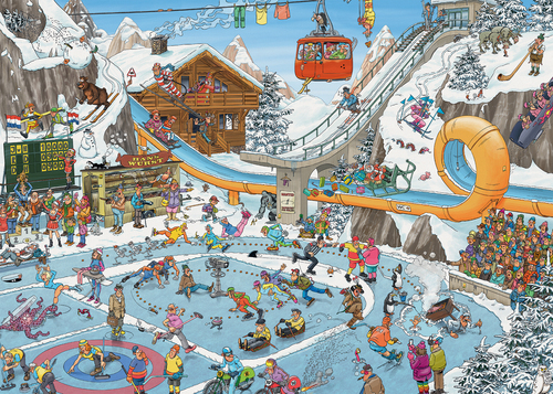 Jan van Haasteren - De Winterspelen (1000 stukjes) - Afbeelding 2