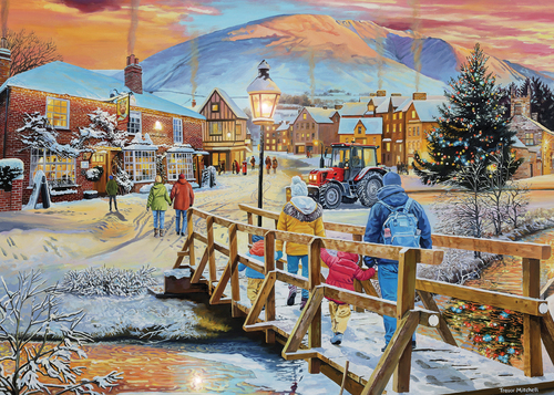 Puzzel Falcon - A Festive Stroll 1000st - Afbeelding 4