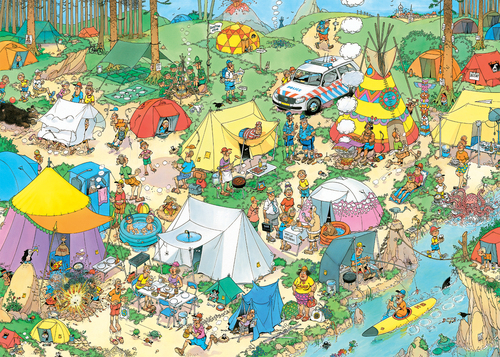 Jan van Haasteren - Kamperen in het bos (1000st) - Afbeelding 2