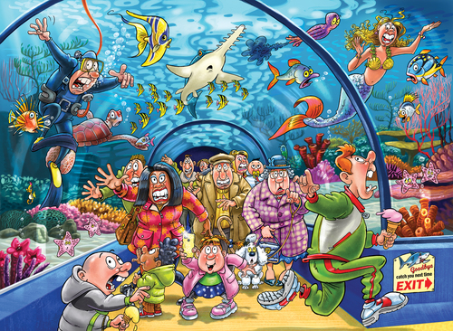 Wasgij original 43 - Aquarium Capriolen! - 1000st - Afbeelding 4