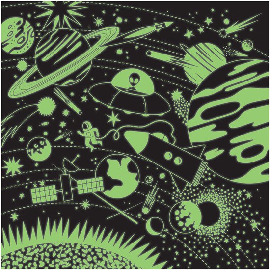 Mudpuppy Puzzel RUIMTE glow-in-the-dark 500 stuks - Afbeelding 3