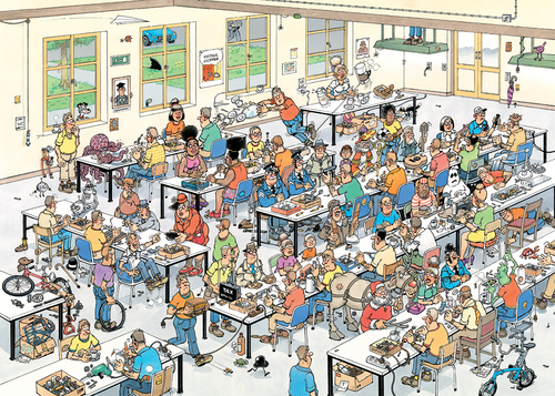Jan van Haasteren - Puzzel (1000st) - Kunnen wij het maken? - Afbeelding 2