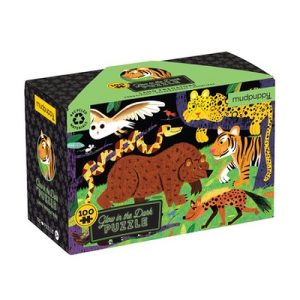 Mudpuppy Puzzel LAND PREDATORS glow in the dark 100 stuks