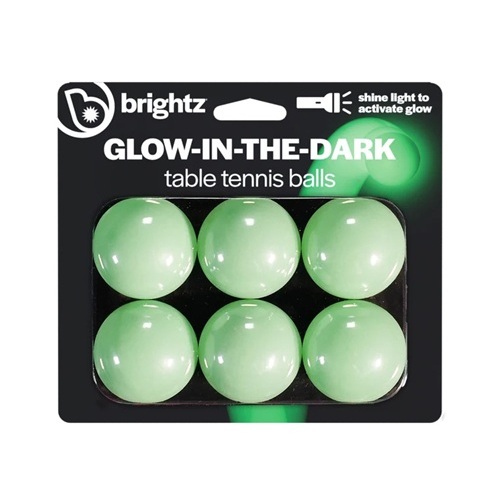 Table tennis glow balls