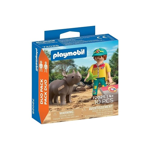 Playmobil - Duopack Ranger met neushoorn