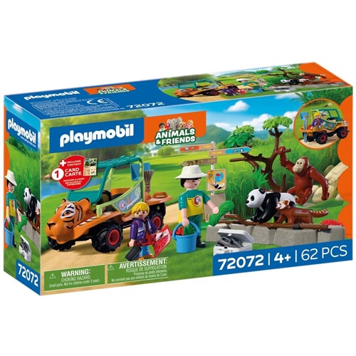 Playmobil - Dierentuin: Dierenverzorger met voertuig