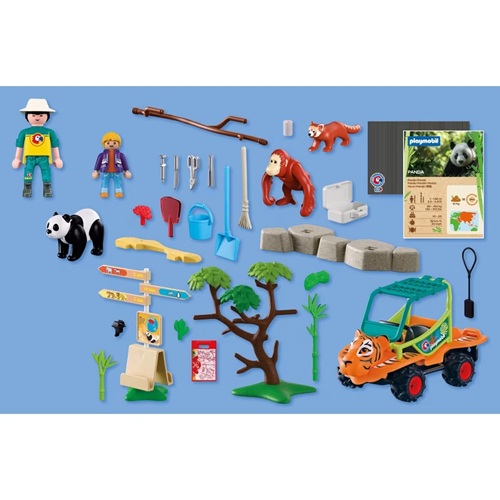 Playmobil - Dierentuin: Dierenverzorger met voertuig - Afbeelding 2
